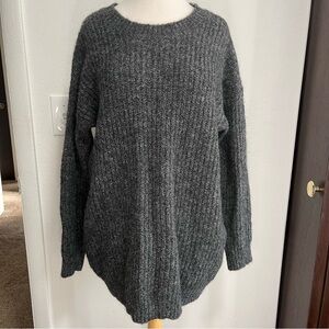 DENIM & SUPPLY CO. RALPH LAUREN Charcoal Crewneck Oversized Tunic Sweater Size S
